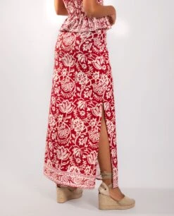 FALDA SUNKISSED DAYS · ESTAMPADO -[品牌] Ventas THE-ARE falda estampada recta roja mujer the are eci img 3