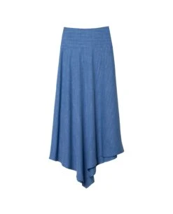 FALDA ISLAND GIRL · AZUL -[品牌] Ventas THE-ARE falda larga azul fluida brillo conjunto mujer the are eci img 5