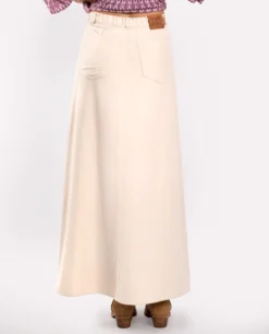 FALDA ANYWHERE YOU GO · BEIGE -[品牌] Ventas THE-ARE falda larga beige trabillas mujer the are eci img 3 scaled