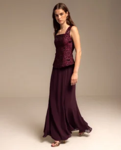 FALDA EUGENIA · BURDEOS