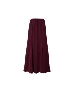 FALDA EUGENIA · BURDEOS -[品牌] Ventas THE-ARE falda larga burdeos midi punto calado elegante invitada mujer the are eci img 5 scaled