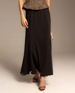 FALDA EUGENIA · COBRE -[品牌] Ventas THE-ARE falda larga cobre midi punto calado elegante invitada mujer the are eci img 2