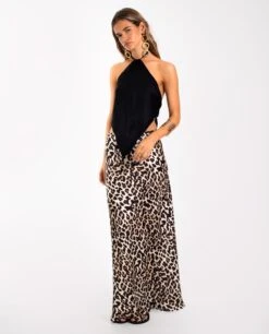 FALDA BEGGIN' ME · LEOPARDO -[品牌] Ventas THE-ARE falda larga print leopardo conjunto mujer the are