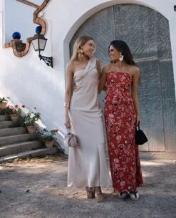 FALDA VEGA · ESTAMPADO -[品牌] Ventas THE-ARE falda midi estampado flores rojo conjunto invitada mujer the are 7