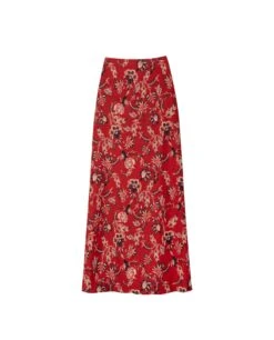 FALDA VEGA · ESTAMPADO -[品牌] Ventas THE-ARE falda midi estampado flores rojo conjunto invitada mujer the are eci img 5