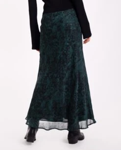 FALDA EVER YOU MEET · ESTAMPADO -[品牌] Ventas THE-ARE falda midi estampado verde lurex conjunto fiesta mujer the are eci img 3