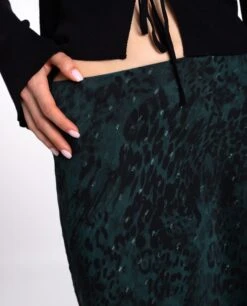 FALDA EVER YOU MEET · ESTAMPADO -[品牌] Ventas THE-ARE falda midi estampado verde lurex conjunto fiesta mujer the are eci img 4