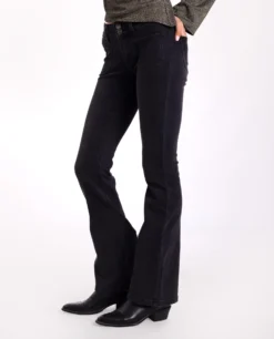 JEANS WHY CHOOSE · NEGRO -[品牌] Ventas THE-ARE jeans negro acampanado vaquero denim talle medio bolsillos mujer the are eci img 2 scaled