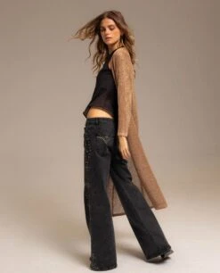 JEANS DESERT DRIVE · NEGRO -[品牌] Ventas THE-ARE jeans negro detalles metalicos oro plata mujer the are 04