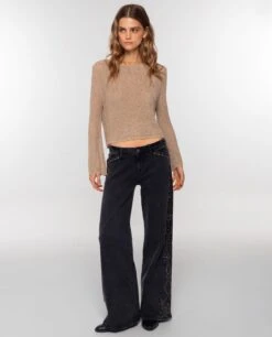 JEANS DESERT DRIVE · NEGRO -[品牌] Ventas THE-ARE jeans negro detalles metalicos oro plata mujer the are eci img 1