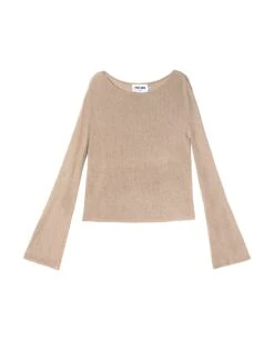 JERSEY SUGAR DUSK · DORADO -[品牌] Ventas THE-ARE jersey dorado manga larga cuello barco mujer the are eci img 5