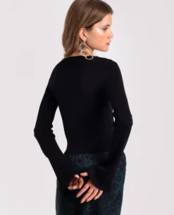 JERSEY DREAMS · NEGRO -[品牌] Ventas THE-ARE jersey negro punto calado lazadas regulables mujer the are eci img 2 scaled