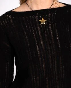 JERSEY MOONLIT · NEGRO -[品牌] Ventas THE-ARE jersey negro punto calado oversized mujer the are eci img 3