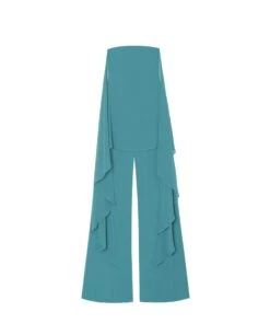 MONO MENCÍA · AZUL -[品牌] Ventas THE-ARE mono azul elegante escote palabra honor gasa mujer the are eci img 5