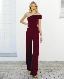 MONO MRS. BENAISA · BURDEOS -[品牌] Ventas THE-ARE mono burdeos asimetrico