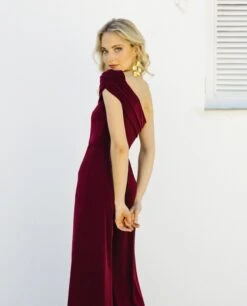 MONO MRS. BENAISA · BURDEOS -[品牌] Ventas THE-ARE mono burdeos asimetrico 4