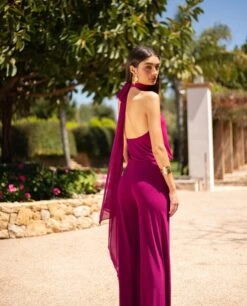 MONO SOFÍA · FRESA -[品牌] Ventas THE-ARE mono fresa punto cuello halter ajustable invitada mujer the are 4