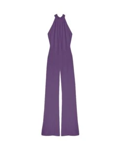 MONO JEREZ · LAVANDA -[品牌] Ventas THE-ARE mono lavanda cuello halter espalda abierta palazzo eventos mujer the are eci img 5