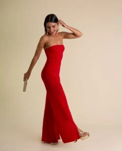 MONO MRS. BARREDA · ROJO -[品牌] Ventas THE-ARE mono rojo palabra honor mujer the are eci img 2