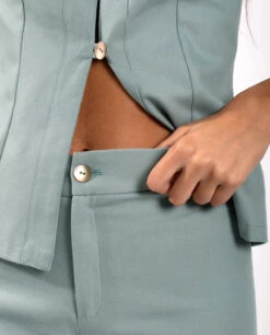 PANTALÓN BREAK IN · AZUL -[品牌] Ventas THE-ARE pantalon azul recto conjunto mujer the are eci img 4