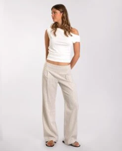 PANTALÓN SINTRA · BLANCO Y BEIGE
