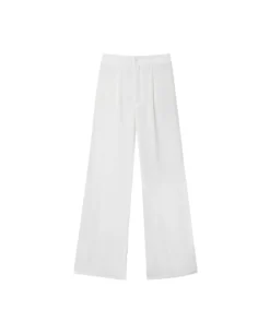 PANTALÓN SUNNY BABE · BLANCO -[品牌] Ventas THE-ARE pantalon blanco recto corte fluido mujer the are eci img 5 scaled