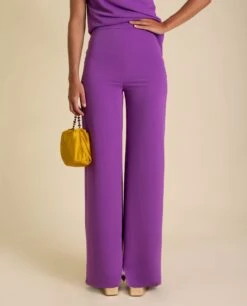 PANTALÓN MRS. RIOS · MORADO -[品牌] Ventas THE-ARE pantalon campana morado mujer the are eci img 2