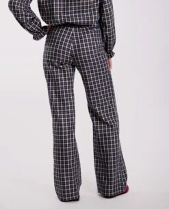 PANTALÓN CITY FIELDS · AZUL -[品牌] Ventas THE-ARE pantalon cuadros azul recto conjunto talle medio mujer the are eci img 3