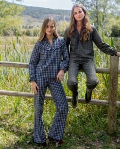 PANTALÓN CITY FIELDS · VERDE -[品牌] Ventas THE-ARE pantalon cuadros verde recto conjunto talle medio mujer the are 3