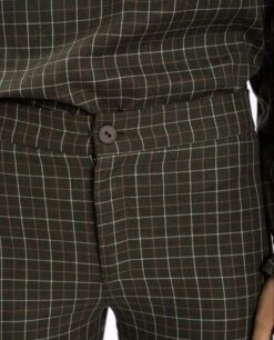 PANTALÓN CITY FIELDS · VERDE -[品牌] Ventas THE-ARE pantalon cuadros verde recto conjunto talle medio mujer the are eci img 4