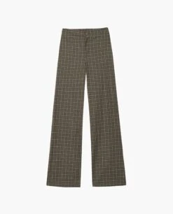 PANTALÓN CITY FIELDS · VERDE -[品牌] Ventas THE-ARE pantalon cuadros verde recto conjunto talle medio mujer the are eci img 5