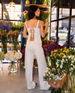 PANTALON MEDITERRANEAN SPIRIT · CRUDO -[品牌] Ventas THE-ARE pantalon fluido lino natural conjunto mujer the are 6