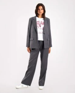 PANTALÓN URBAN HARVEST · GRIS -[品牌] Ventas THE-ARE pantalon gris raya diplomatica lurex talle medio mujer the are 2