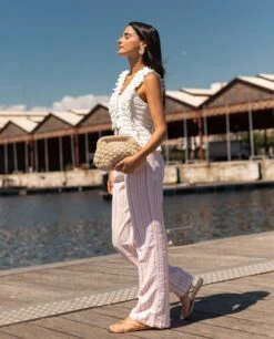 PANTALÓN SAND DUNE · RAYAS -[品牌] Ventas THE-ARE pantalon largo fluido rayas mujer the are 4