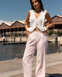 PANTALÓN SAND DUNE · RAYAS -[品牌] Ventas THE-ARE pantalon largo fluido rayas mujer the are 5