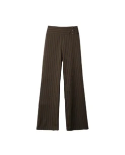 PANTALÓN BETWEEN PLANS · RAYAS -[品牌] Ventas THE-ARE pantalon largo recto rayas marron gris botones mujer the are eci img 5 scaled