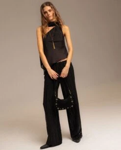 PANTALÓN MOONLIT · NEGRO -[品牌] Ventas THE-ARE pantalon negro lentejuelas brillo mujer the are 03