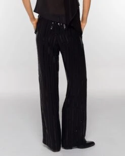 PANTALÓN MOONLIT · NEGRO -[品牌] Ventas THE-ARE pantalon negro lentejuelas brillo mujer the are eci img 3