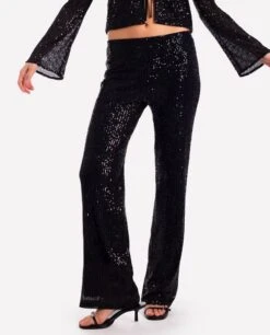 PANTALÓN BEST NIGHT IN... · NEGRO -[品牌] Ventas THE-ARE pantalon negro lentejuelas elegante conjunto mujer the are eci img 2