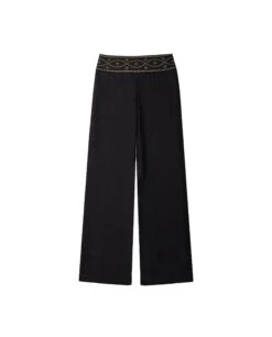 PANTALÓN ESSENCE · NEGRO -[品牌] Ventas THE-ARE pantalon negro lino tachuelas conjunto elegante fiesta mujer the are eci img 5