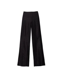 PANTALÓN STARDUST · NEGRO -[品牌] Ventas THE-ARE pantalon negro satinado corte recto cintura elastica cremallera invisible fiesta mujer the are eci img 5