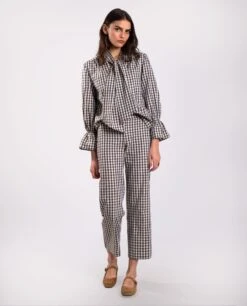 PANTALÓN COUNTRY SOUL · VERDE -[品牌] Ventas THE-ARE pantalon recto cuadros vichy verde algodon tiro medio conjunto mujer the are 7