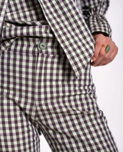 PANTALÓN COUNTRY SOUL · VERDE -[品牌] Ventas THE-ARE pantalon recto cuadros vichy verde algodon tiro medio conjunto mujer the are eci img 4 scaled