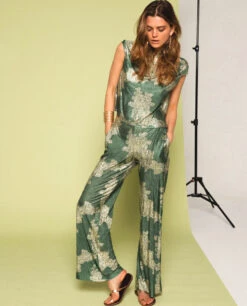 PANTALÓN JADE BLOOM · VERDE