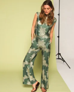 PANTALÓN JADE BLOOM · VERDE