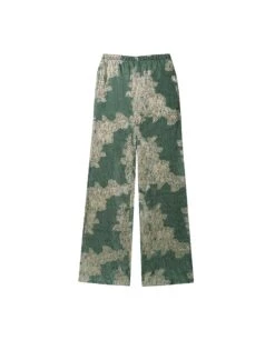 PANTALÓN JADE BLOOM · VERDE -[品牌] Ventas THE-ARE pantalon recto satinado jacquard verde conjunto elegante fiesta mujer the are eci img 5