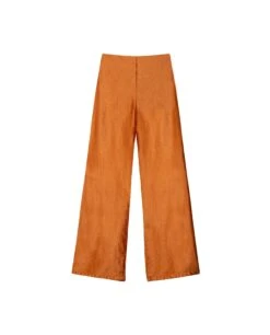 PANTALÓN ETHEREAL MUSE · NARANJA -[品牌] Ventas THE-ARE pantalon recto satinado naranja conjunto elegante fiesta mujer the are eci img 5 7a888dbb cba7 410b 9d1d 072b98e18b7e