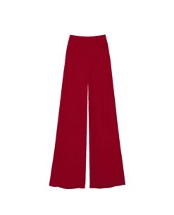 PANTALÓN FELICE · ROJO -[品牌] Ventas THE-ARE pantalon rojo palazzo elegante talle alto cremallera invisible conjunto invitada mujer the are eci img 5