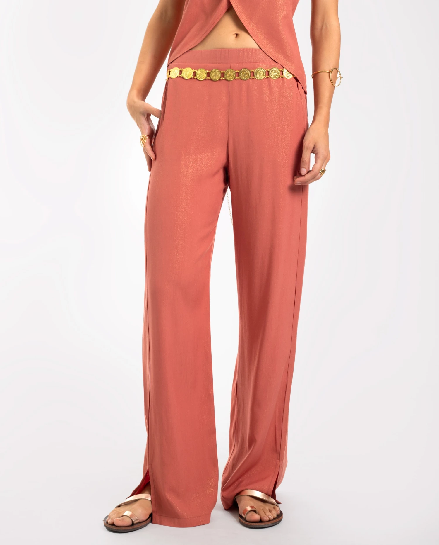 PANTALÓN SORRY I'M HERE · TERRACOTA 2 PANTALÓN SORRY I'M HERE · TERRACOTA - Imagen 2