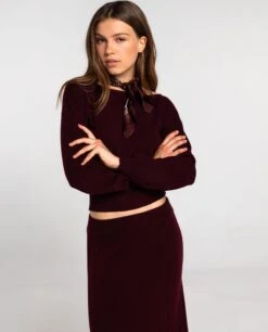 PAÑUELO SOFT NOTE · BERENJENA -[品牌] Ventas THE-ARE panuelo multiposicion estampado paisley berenjena mujer the are 5